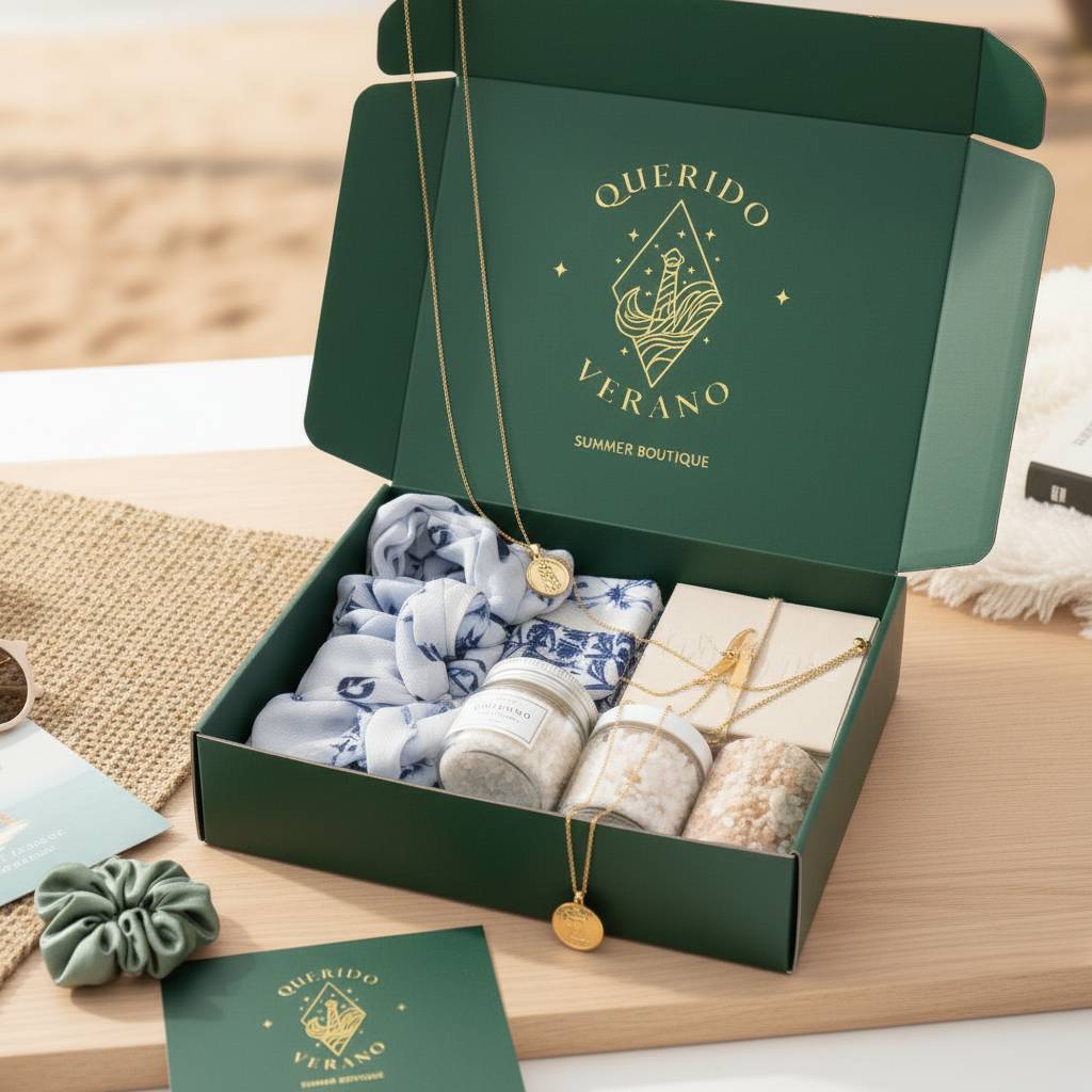 Personalized Green Paper Box For Small Business E-commerce Brand