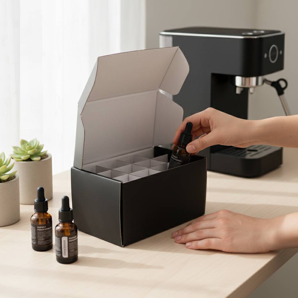 Luxury Matte Finish Custom Paper Box With Grid Inserts Luxury Matte Finish Custom Paper Box With Grid Inserts