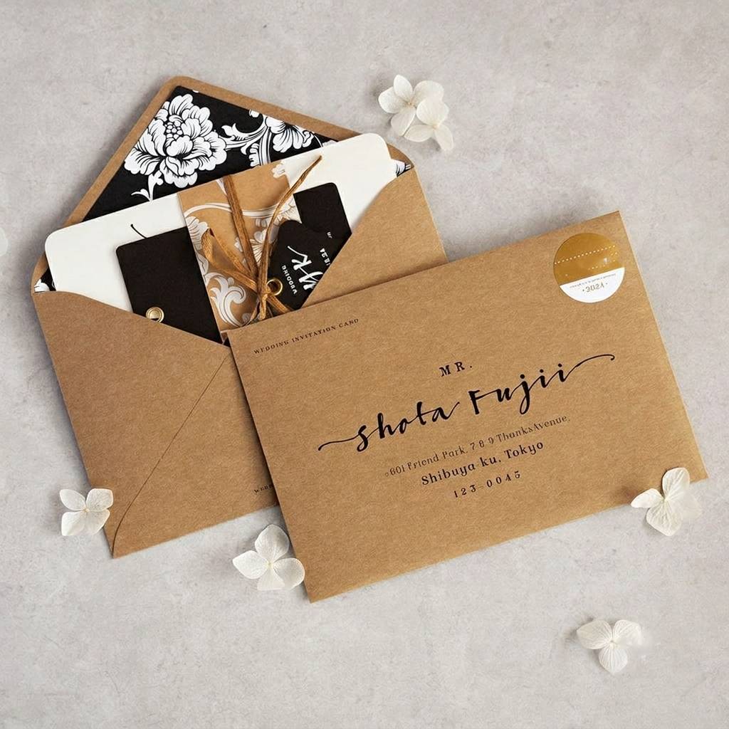 Rustic Kraft Paper Envelopes With Custom Logo Branding Options