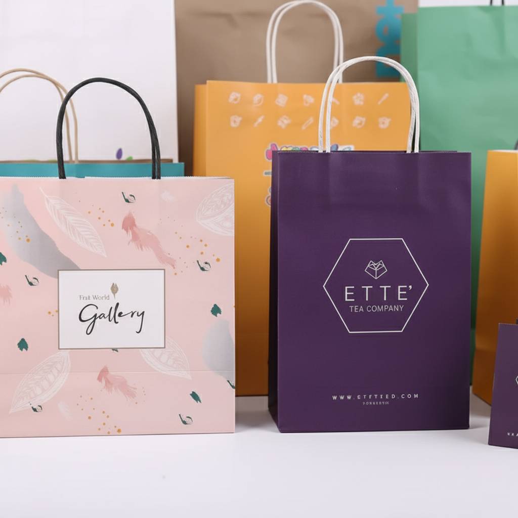 Premium Kraft Paper Bags With Custom Logo For Business