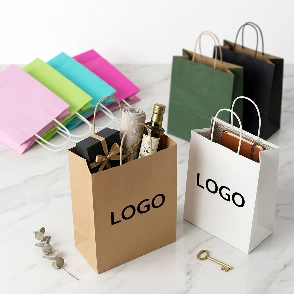 Bespoke Logo Paper Bags For Premium Shopping Brand Identity