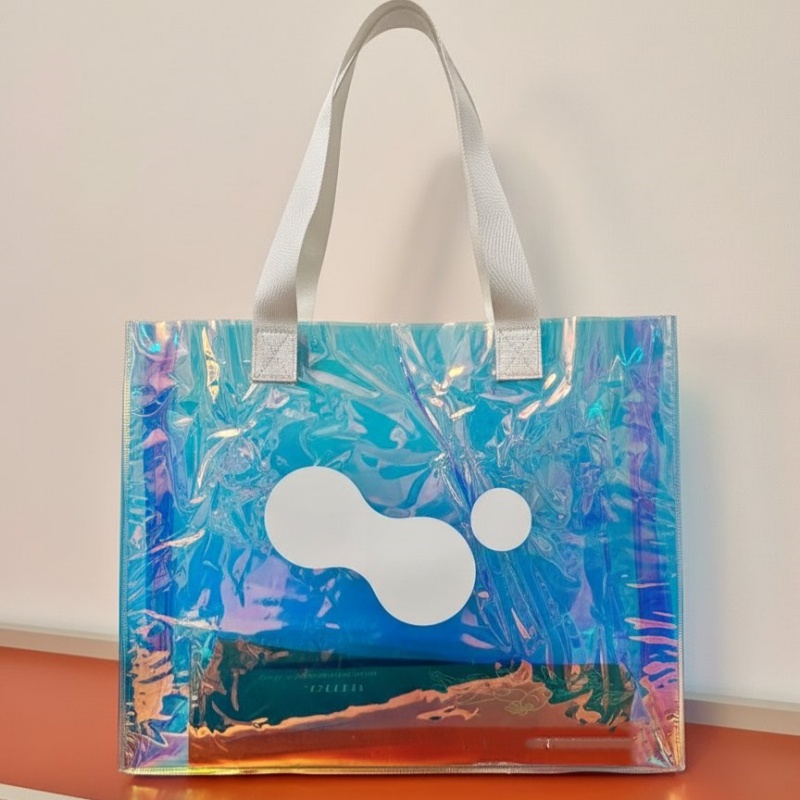 Stylish Transparent Hologram Bags With Custom Logo Branding Options