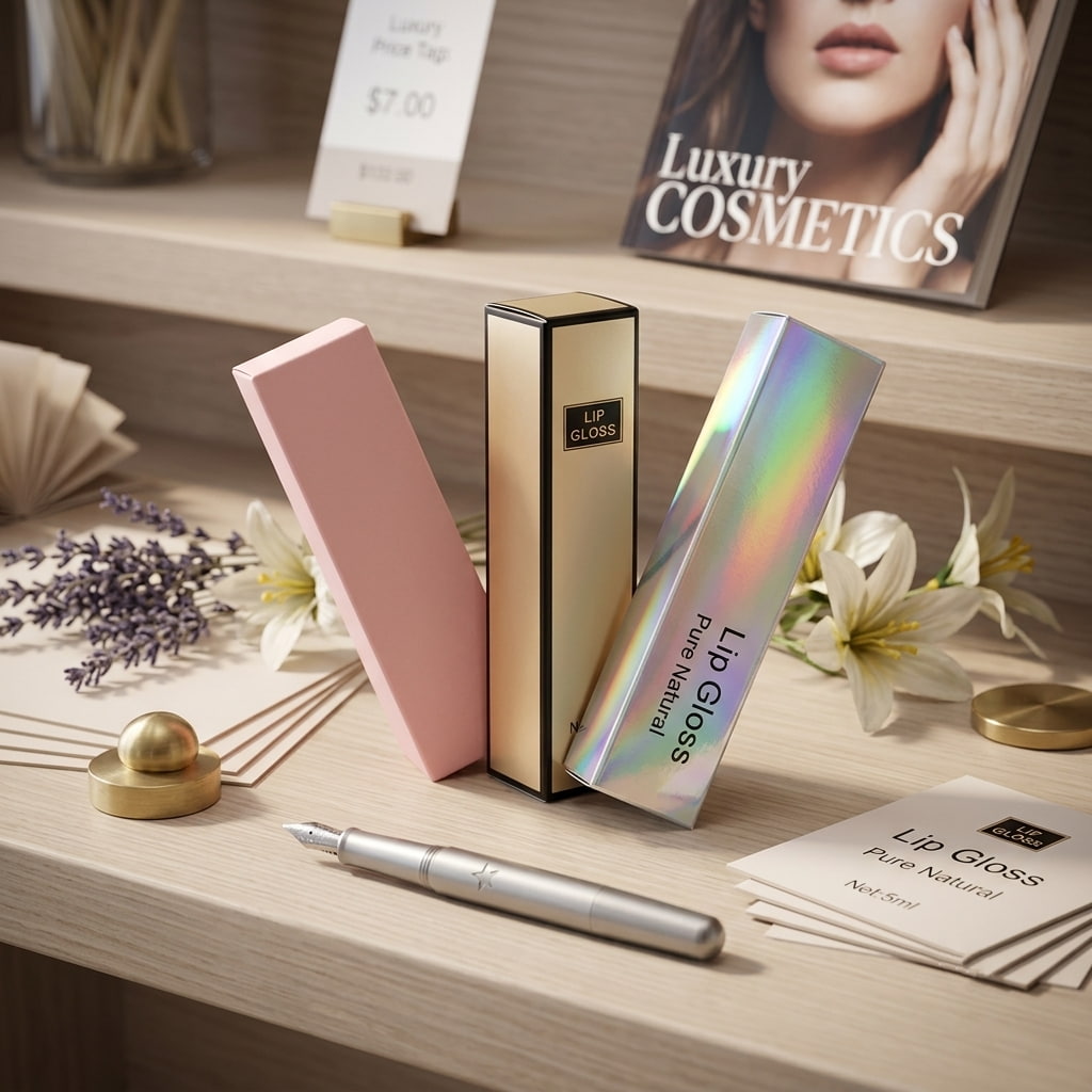 Matte Paper Lipgloss Packing Boxes Cosmetic Boxes Custom for Skincare