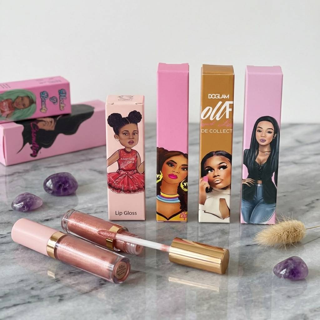 Eco-Friendly Paper Lipstick Skincare  Serum Packaging Cosmetic Paper Box Customised