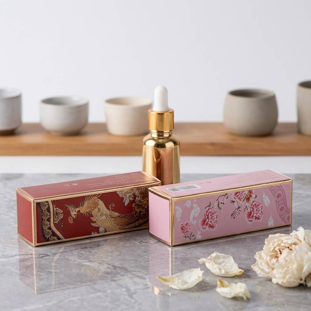 Customize Perfume Lipstick Liprouge Cosmetics Box Cardboard Direct Reverse Tuck Boxes