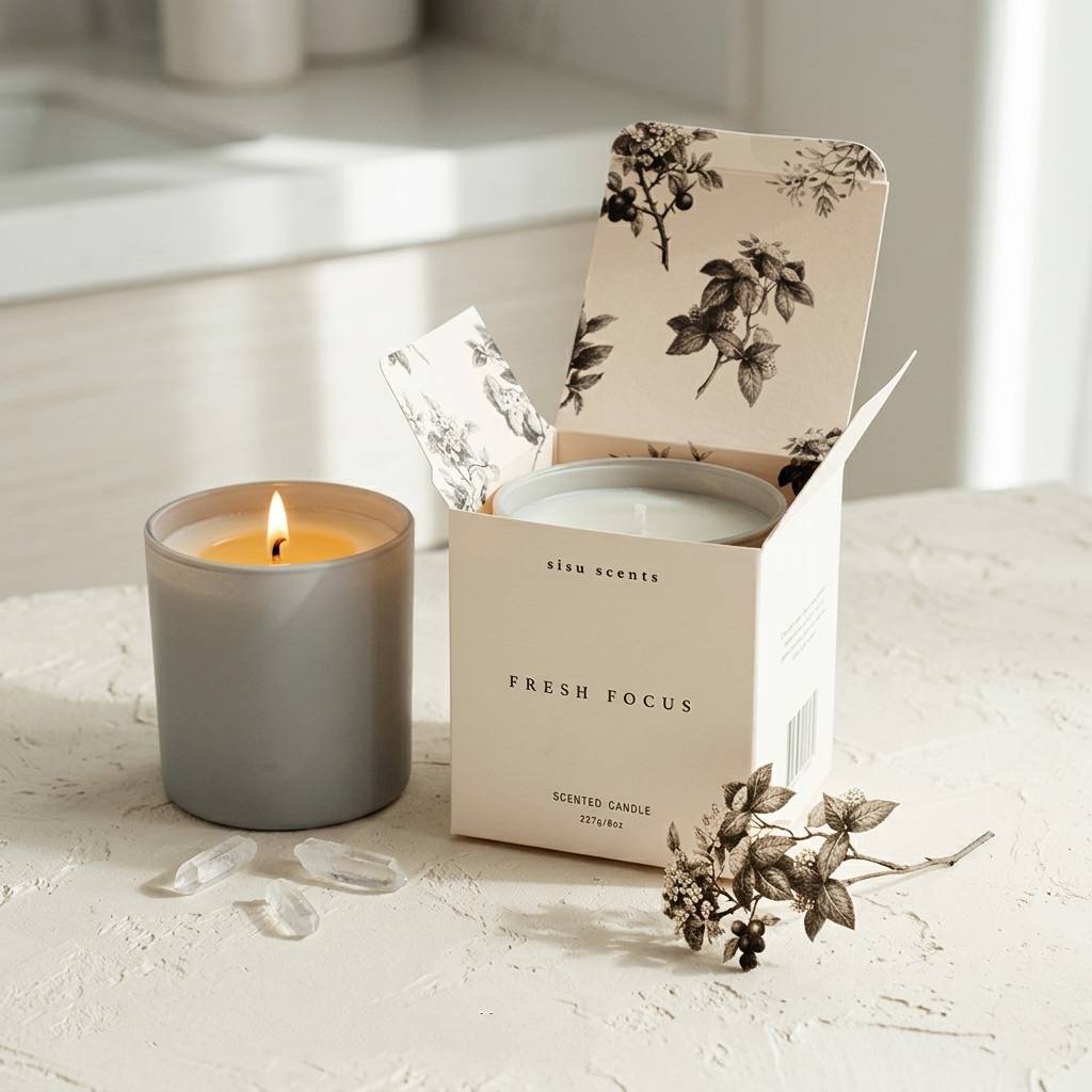 Recyclable Custom Logo Print Aroma Candle Box