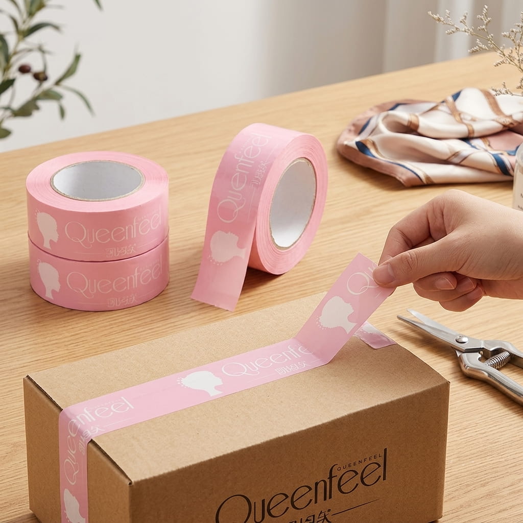 Pink Packing Shipping Tape with Custom Branding Print for Parcel Packaging Pink Packing Shipping Tape with Custom Branding Print for Parcel Packaging