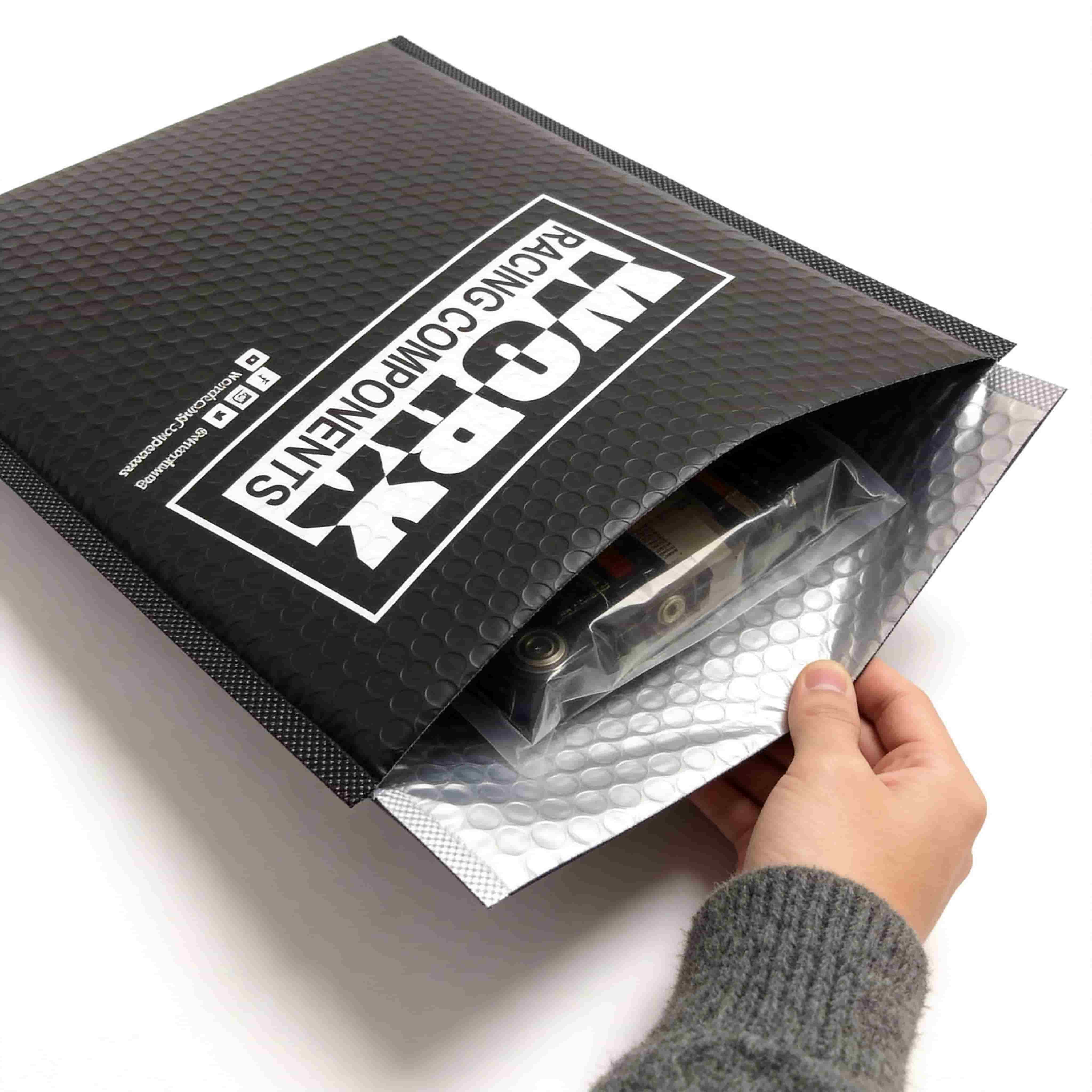 Eco-Friendly Black Padded Shipping Mailers Bag Custom Printed Bubble Polys with Logo