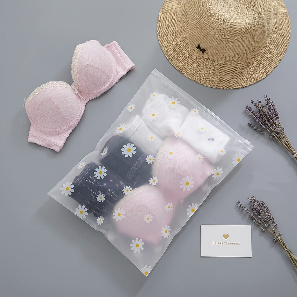 Customize Clothing Packaging Frosted Zipper Plastic Clothing Bag with Color Printing