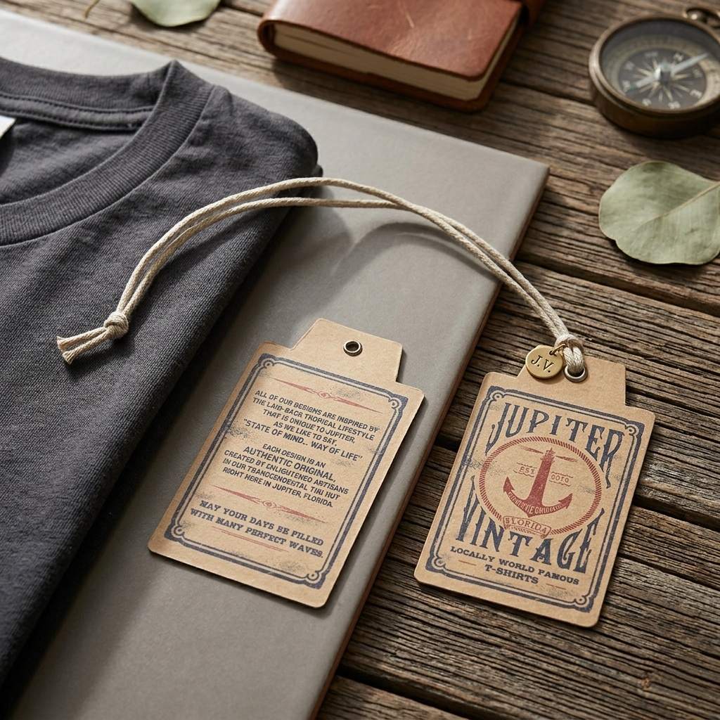 Custom Design Printing Logo Garment tag Labels Clothing Hang Tags with String