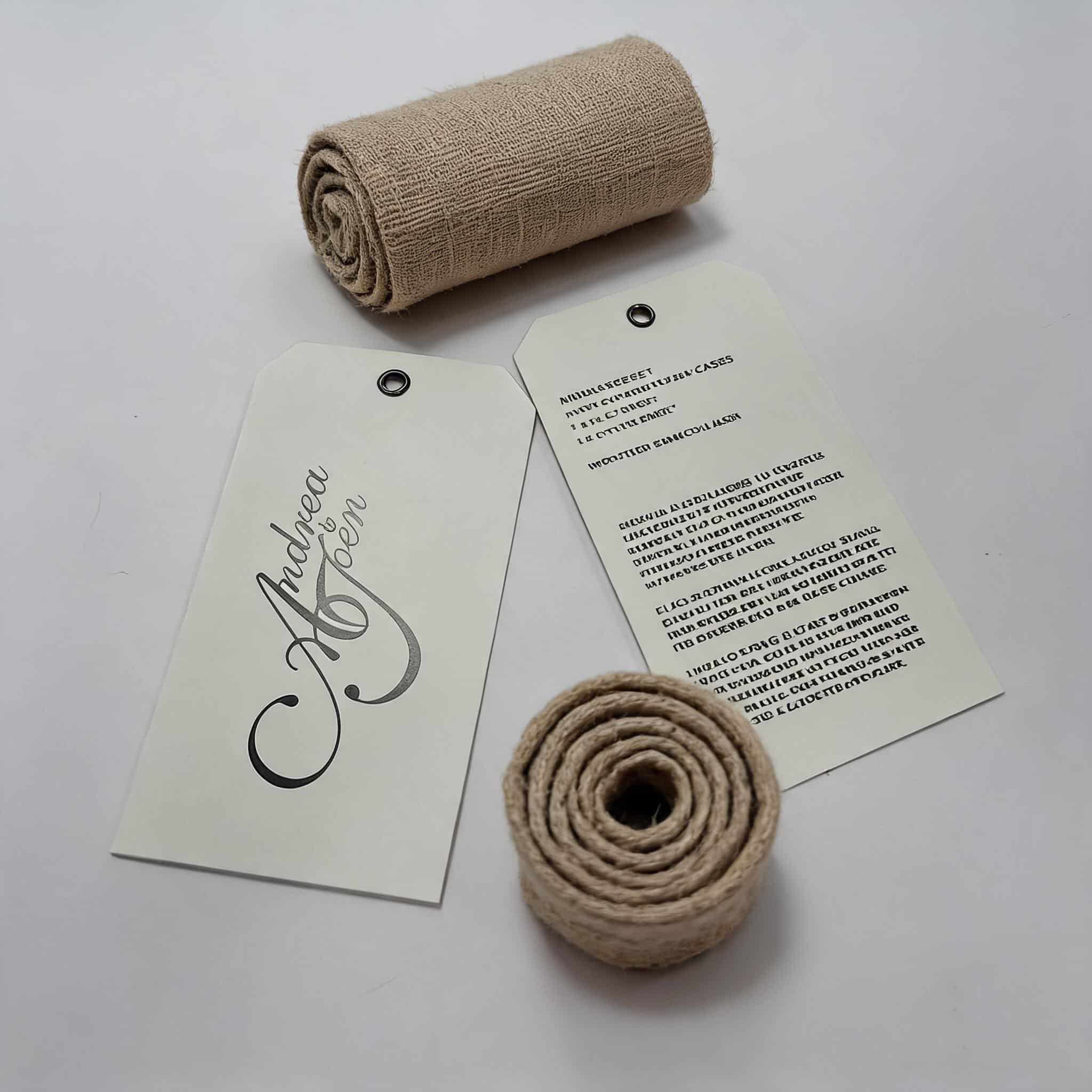 Custom Logo Round Corner String Paper Hang Tag for Small Businesses