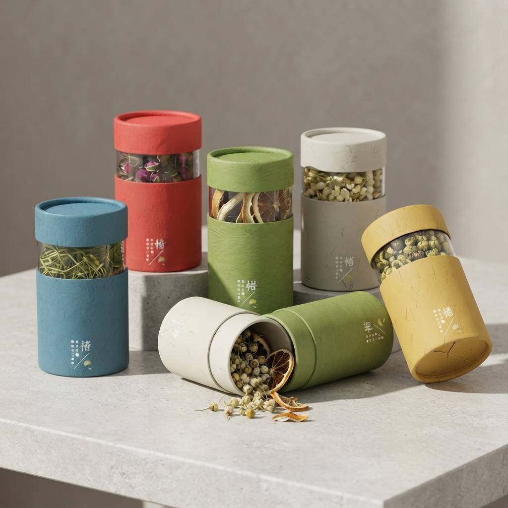 Custom Eco-Friendly Paper Tube with Clear Window for Retail