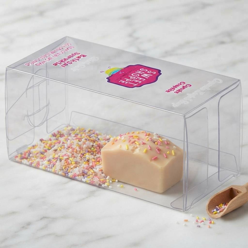 Clear Plastic PVC PP PET Foldable Rectangular Gift Packaging Box with Custom Embossing