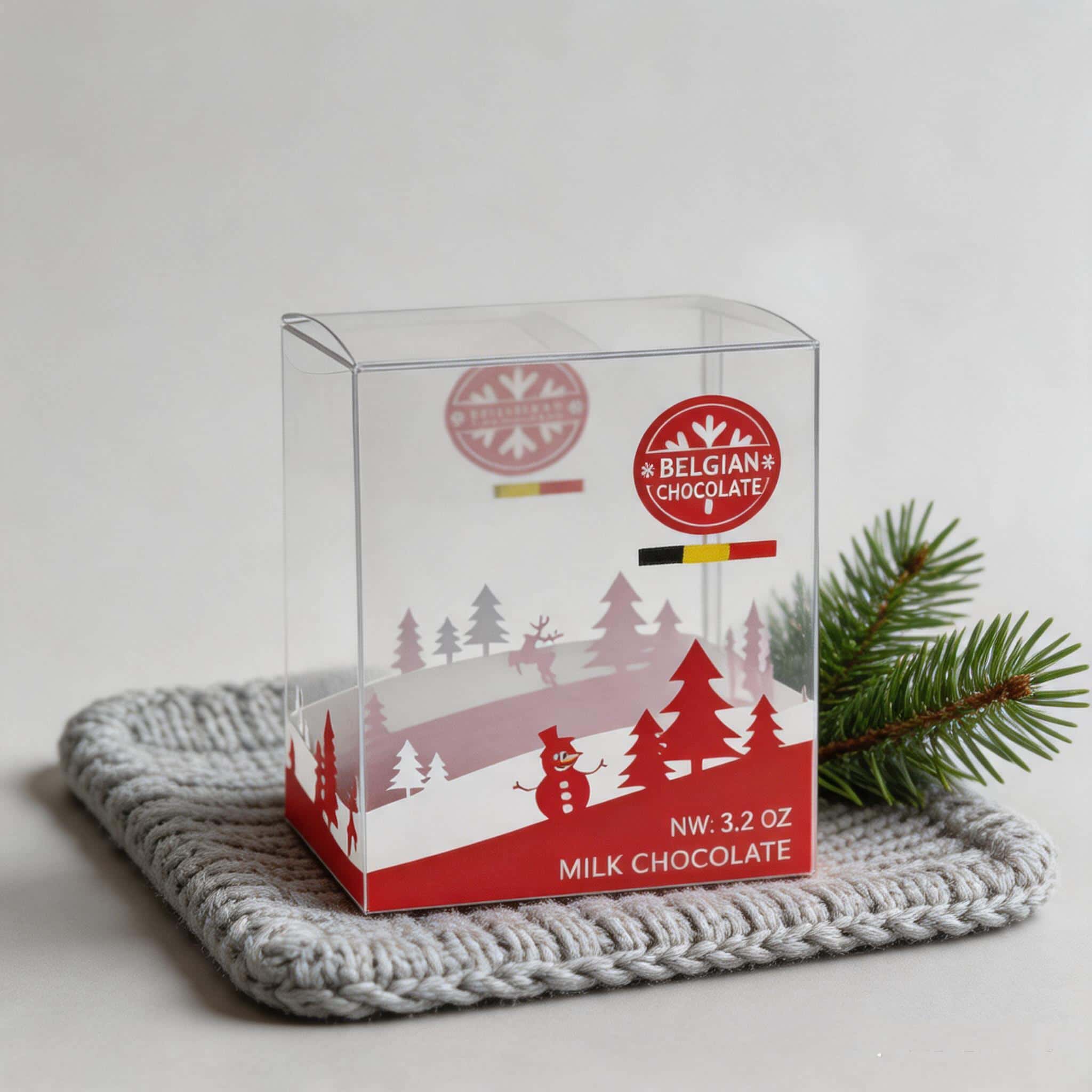 Custom Printed Clear Plastic Boxes For Luxury Chocolate Packaging
