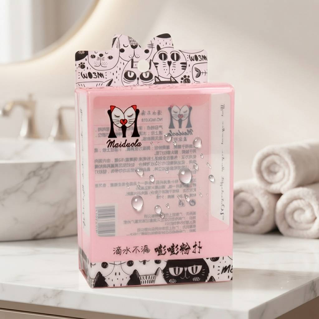 Personalized Waterproof Clear PVC Box for Makeup Sponge Display And Branding Personalized Waterproof Clear PVC Box for Makeup Sponge Display And Branding