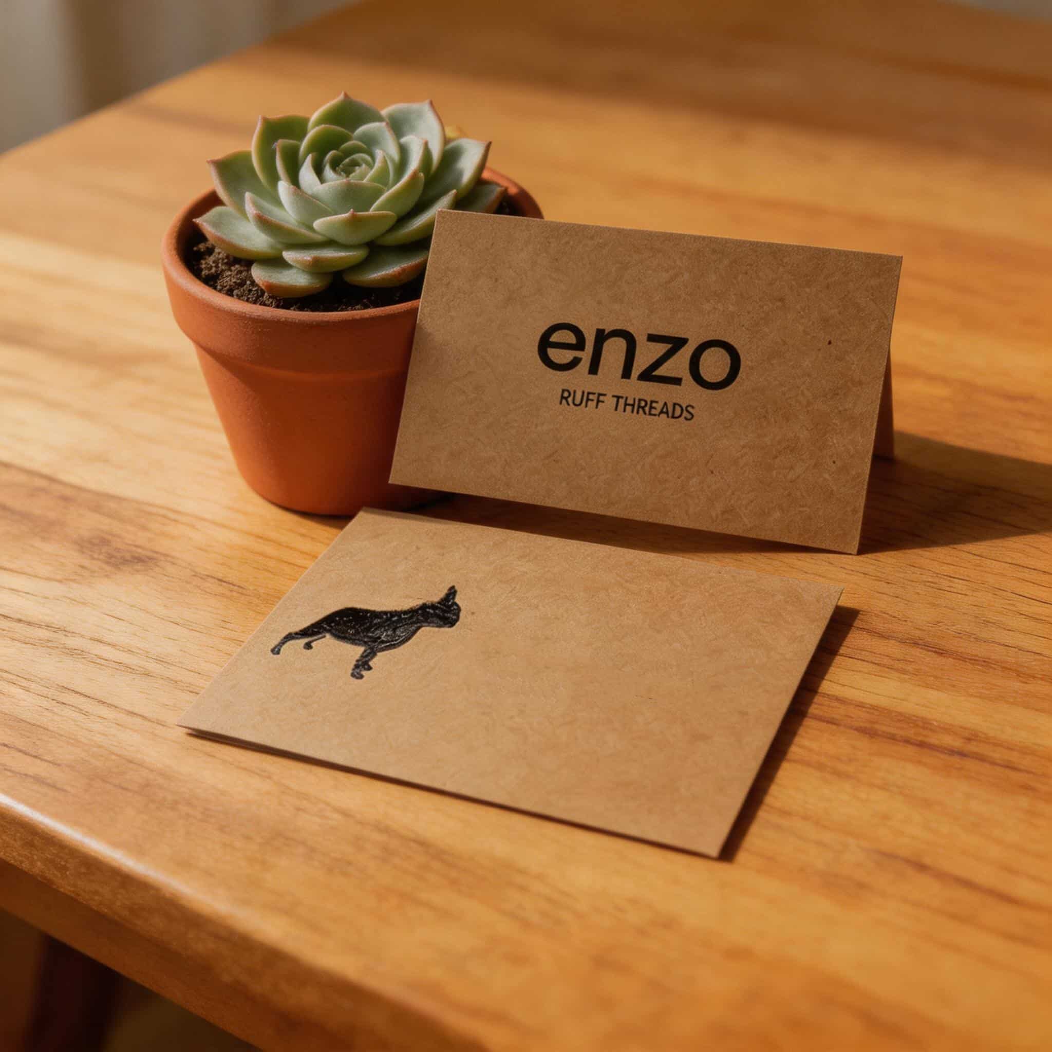 Luxury Greeting Card Custom Kraft Paper Thank You Cards with Embossed Logo