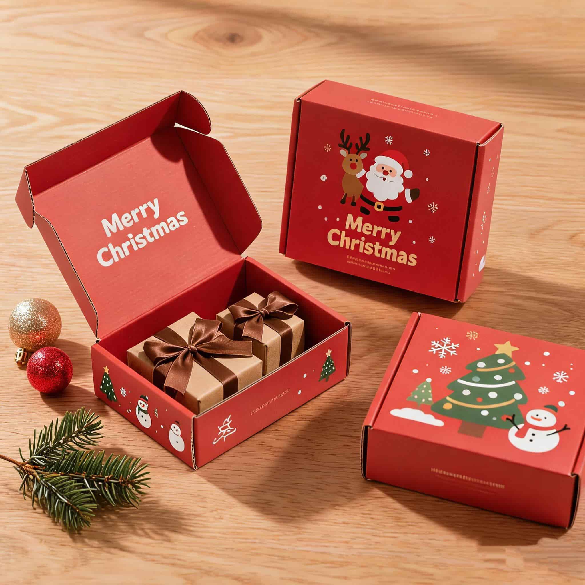 Wholesale Christmas Gift Packaging Box Custom Printed Mailer Box for Holiday Celebration Packaging