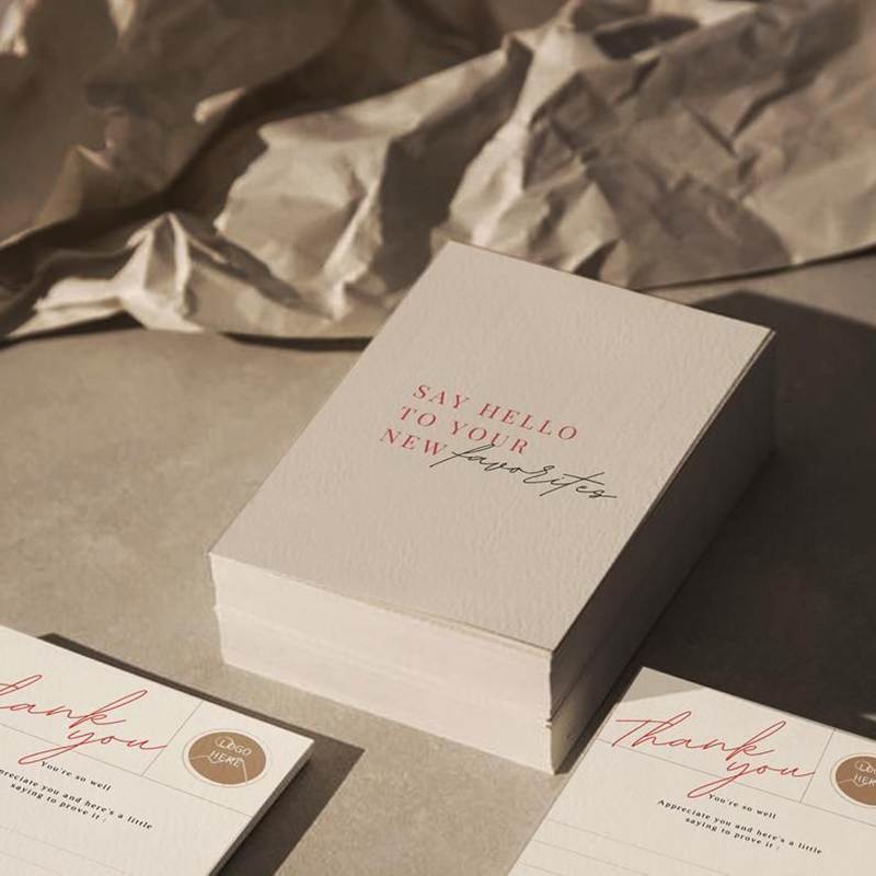 Eco Friendly Printed Birthday Greeting Packaging Labels Thank You Card for Celebration Wishes