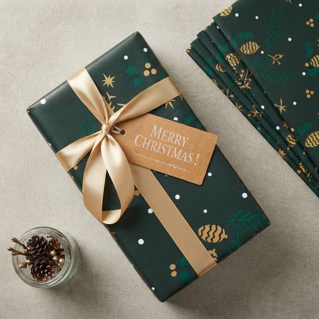 Elegant Festive Gift Wrap Rolls For Boutique Retail