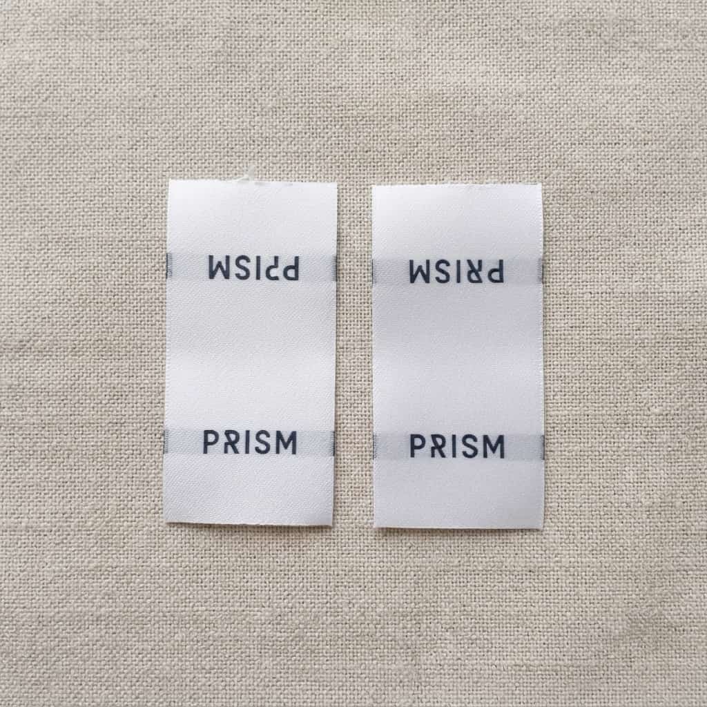 Wholesale Custom Logo Neck Size Labels Center Fold Woven Label Tag for Clothing