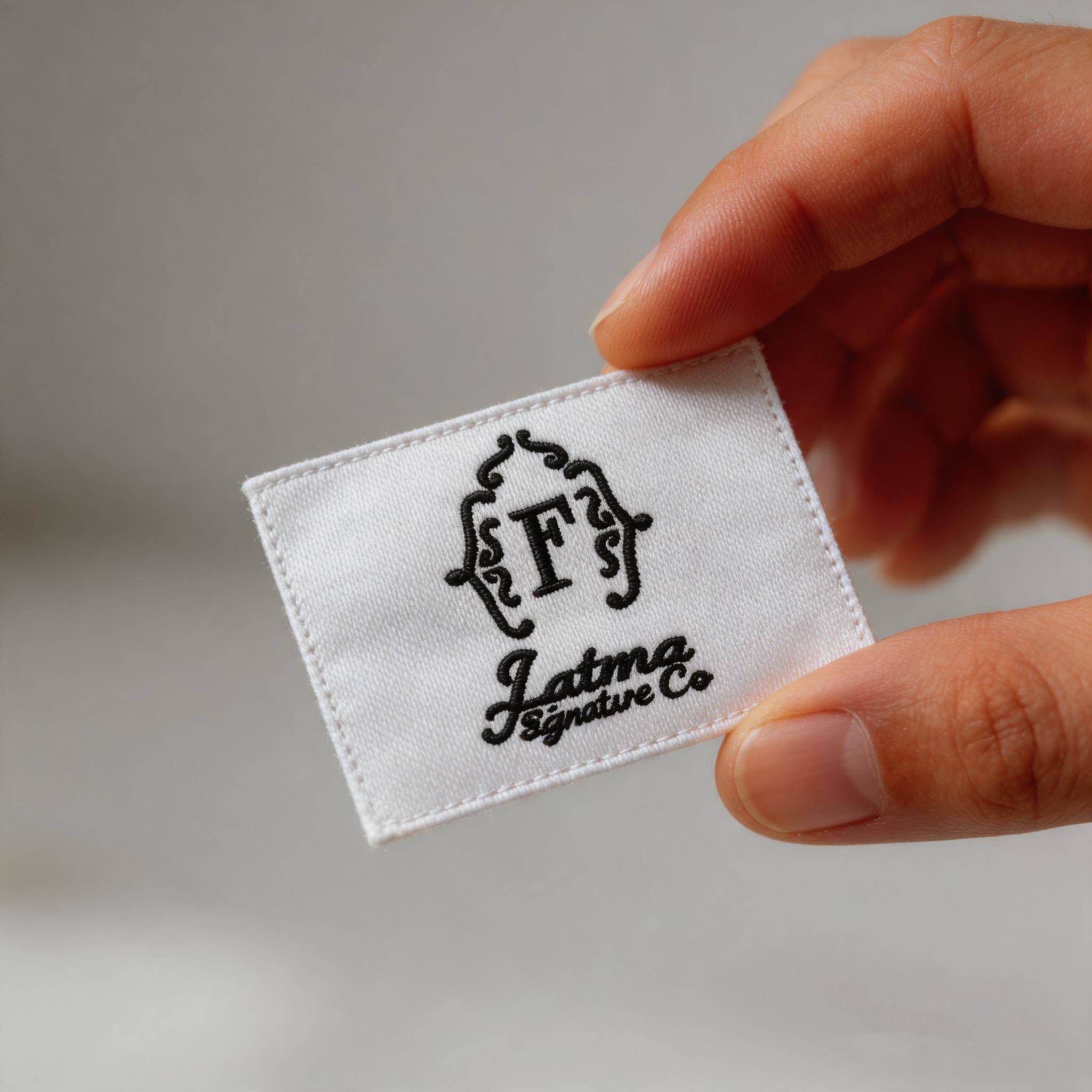 Customized Design Woven Damask Tag Wholesale Woven Label for Clothing Labels