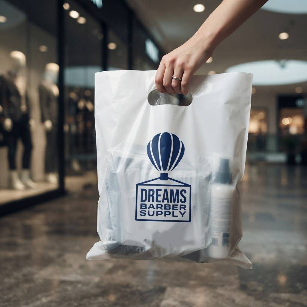 Custom Printed T-Shirt Bag Frosted Plastic Shopping Bags For Brand Promotion