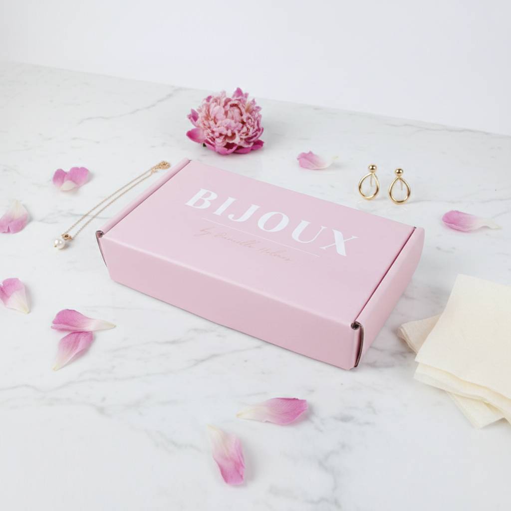 Custom Pastel Pink Corrugated Mailer Box For Delicate Jewelry Packaging