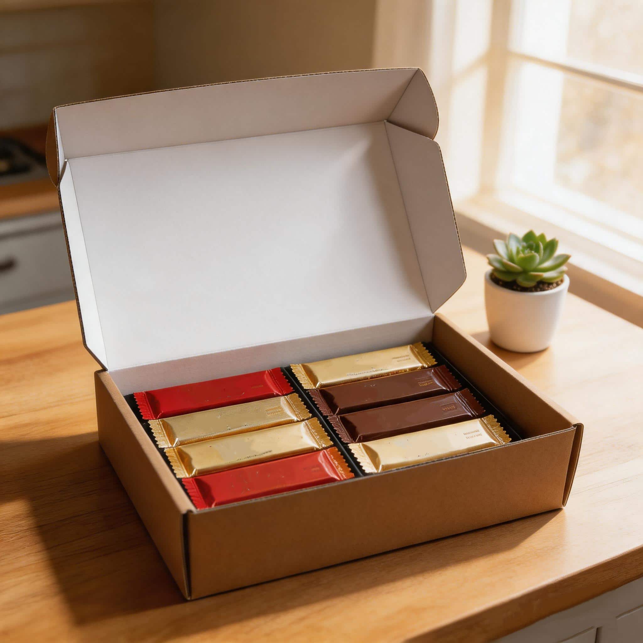 Custom Kraft Corrugated Mailer Box For Artisan Chocolate Packaging