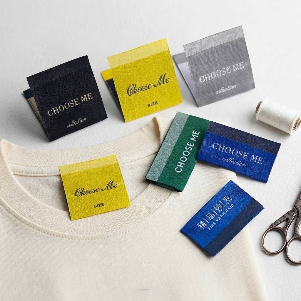 Custom Multi Color Woven Labels For Vibrant Clothing Brands