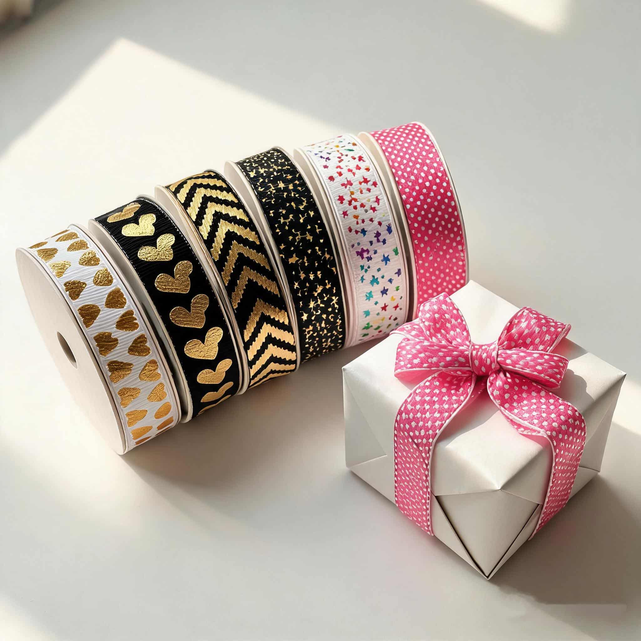 Personalized Black Grosgrain Style Satin Ribbons For Boutiques