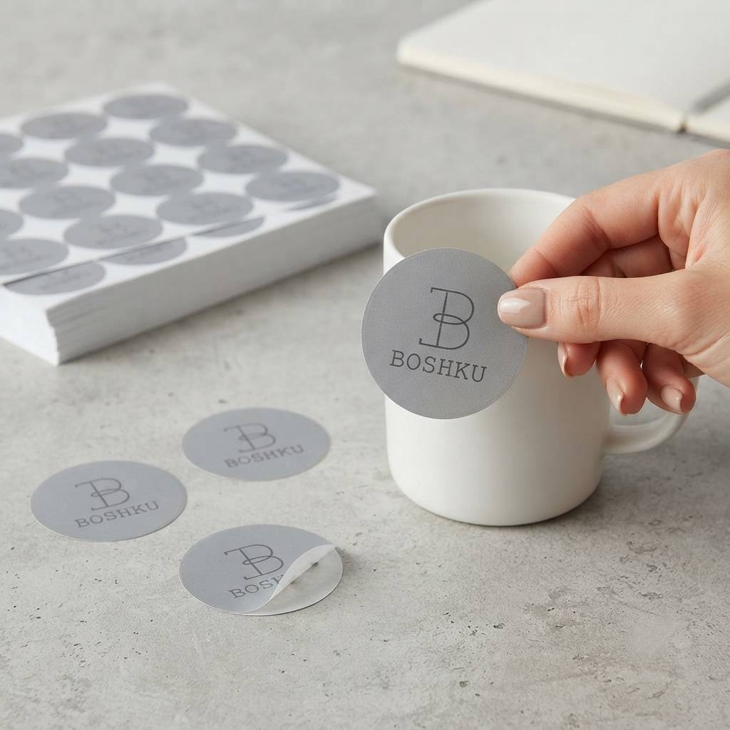 Wholesale Personalized Matte Gray Circle Decals For Packaging Seals Wholesale Personalized Matte Gray Circle Decals For Packaging Seals